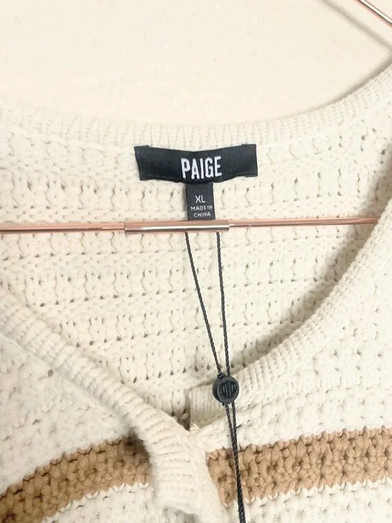 PAIGE Oberon Cardigan XL Ivory NWT Quiet Luxury Chic - Picture 8 of 12